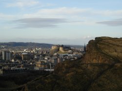 overlooking Edinburgh castle