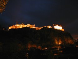 Edinburgh castle at night