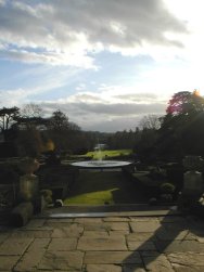 View from the greenhouse down to the river