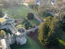 Overlooking the wall and grounds