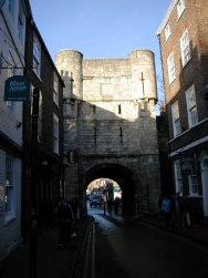 City gate on approach to York Minster